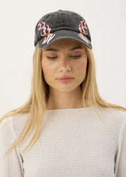 Ignite Six Panel Cap - Black with Flames | Afends