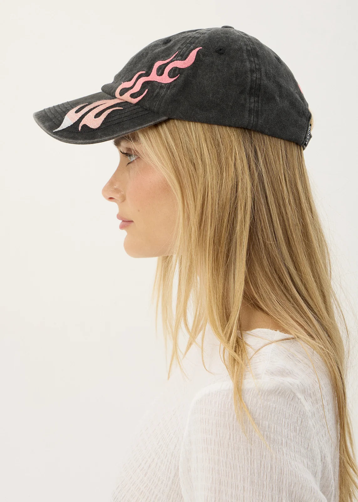Ignite Six Panel Cap - Black with Flames | Afends