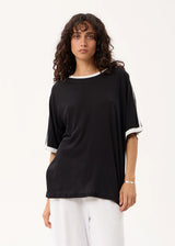 Smokeshow Oversized Raglan Tee - Black | Afends