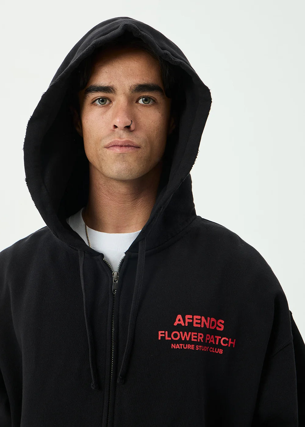 Flower Patch- Boxy Zip Hood | AFENDS