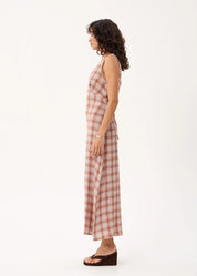 Tully Seersucker Maxi Dress - Desert Check | Afends