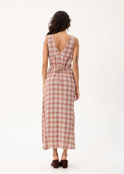 Tully Seersucker Maxi Dress - Desert Check | Afends