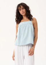 Candice Chambray Cami Top - Moonbeam Check | Afends