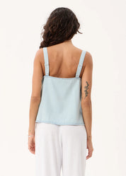 Candice Chambray Cami Top - Moonbeam Check | Afends