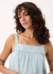 Candice Chambray Cami Top - Moonbeam Check | Afends