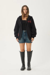 Flower Patch- Boxy Zip Hood | AFENDS