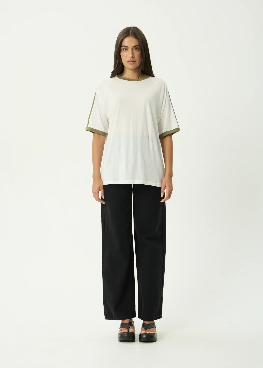 Smokeshow Oversized Raglan Tee - White | Afends