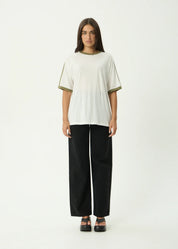 Smokeshow Oversized Raglan Tee - White | Afends
