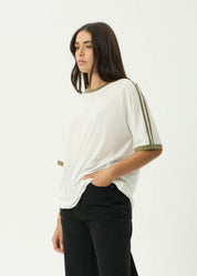 Smokeshow Oversized Raglan Tee - White | Afends
