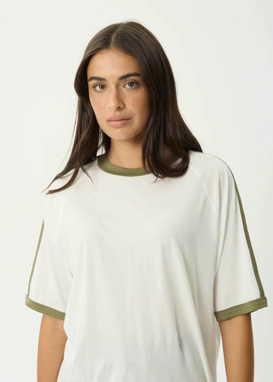 Smokeshow Oversized Raglan Tee - White | Afends