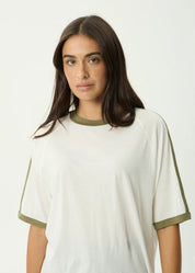 Smokeshow Oversized Raglan Tee - White | Afends