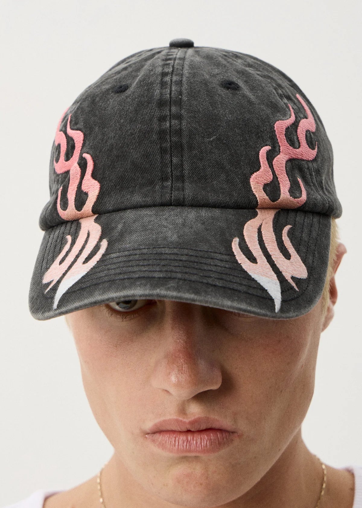 Ignite Six Panel Cap - Black with Flames | Afends