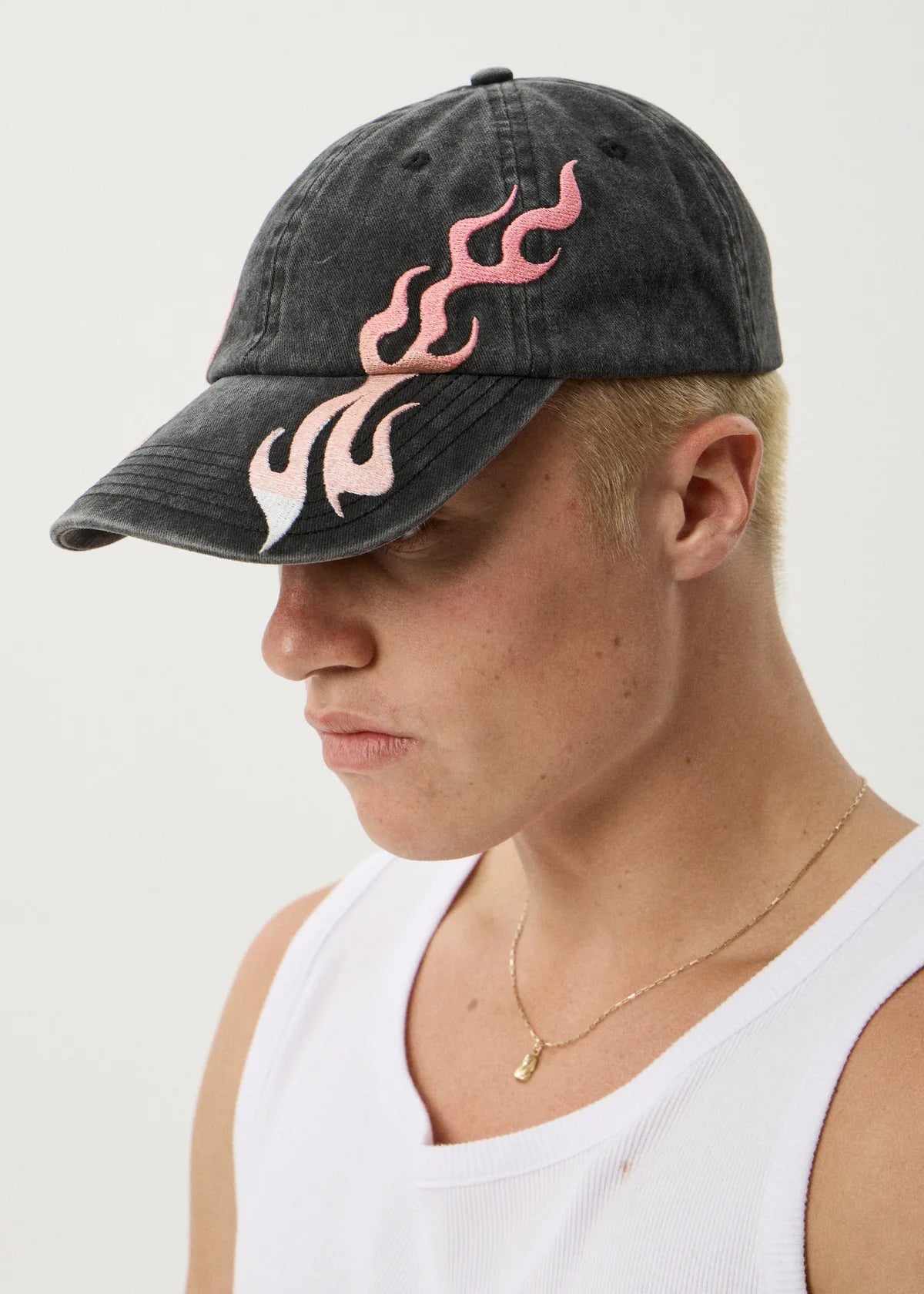 Ignite Six Panel Cap - Black with Flames | Afends