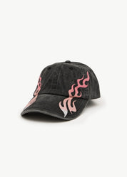 Ignite Six Panel Cap - Black with Flames | Afends
