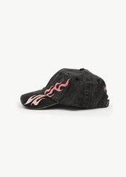 Ignite Six Panel Cap - Black with Flames | Afends