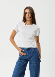 Carmen Baby Tee - White | Afends