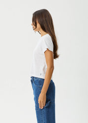Carmen Baby Tee - White | Afends