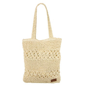 Palm Cove Straw Beach Bag - Natural | Carve