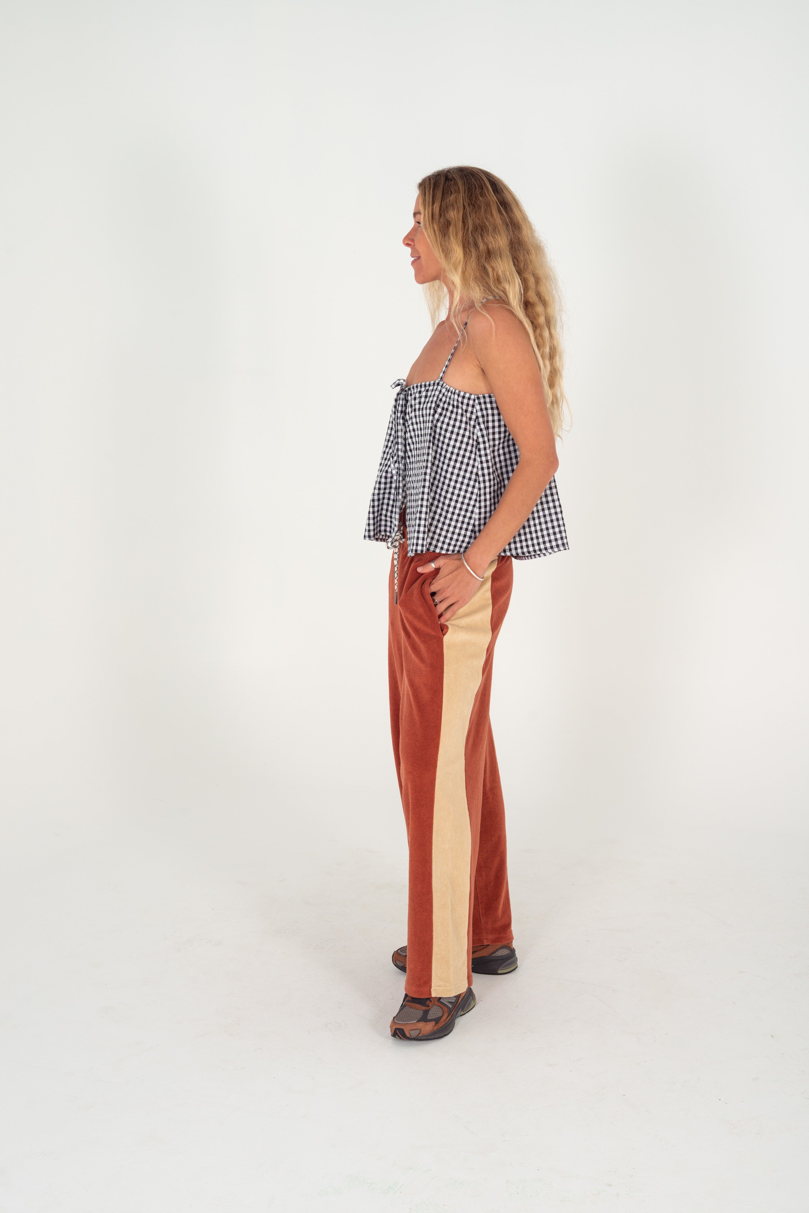 Apres Surf Pant - Rust and Cream | Atmosea
