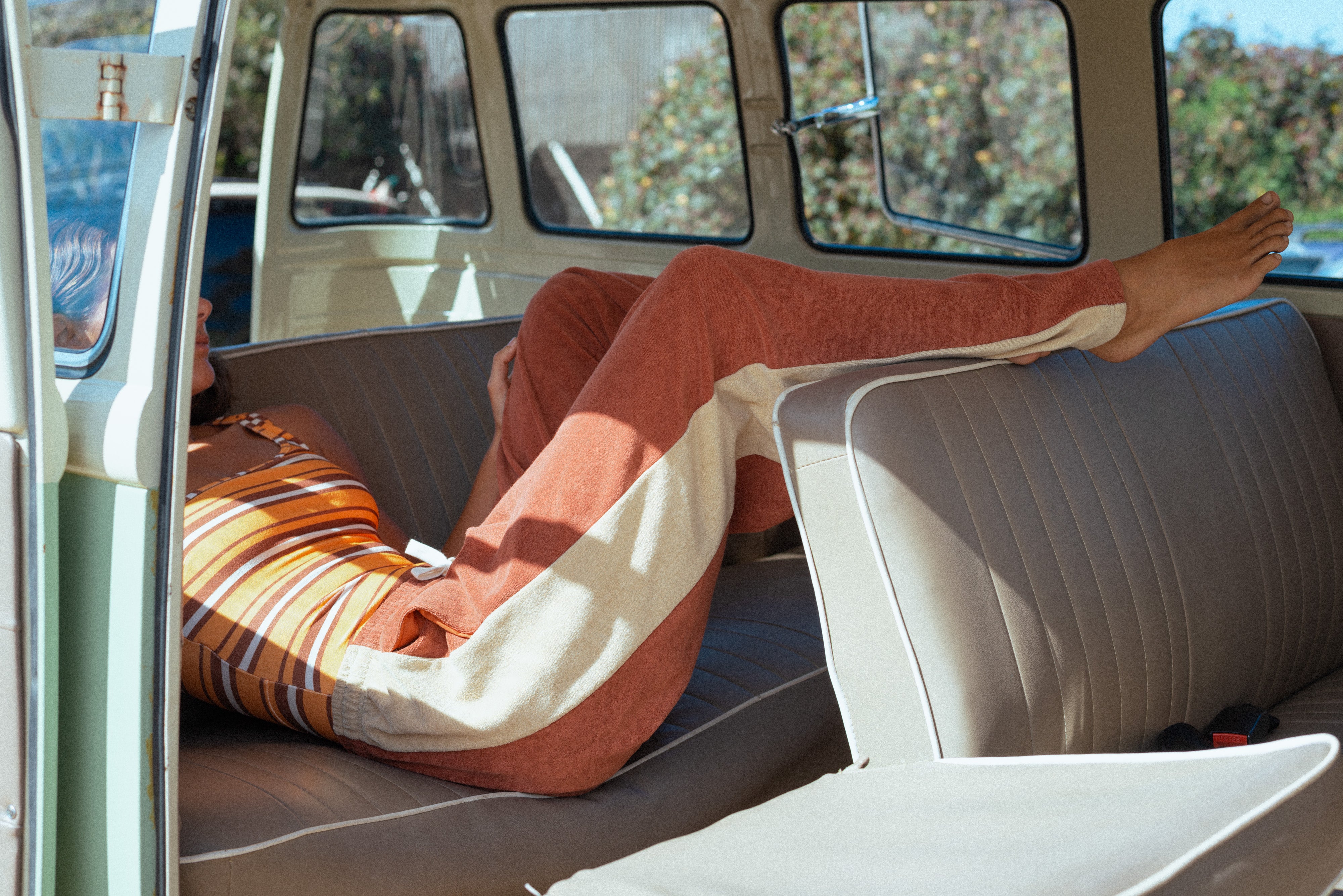 Apres Surf Pant - Rust and Cream | Atmosea