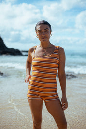 Patty Romper in Sunset Stripe | Atmosea