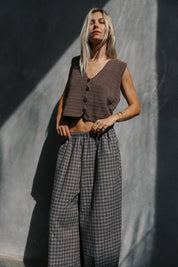 Scarlet Crochet Vest - Chocolate | The Bare Road
