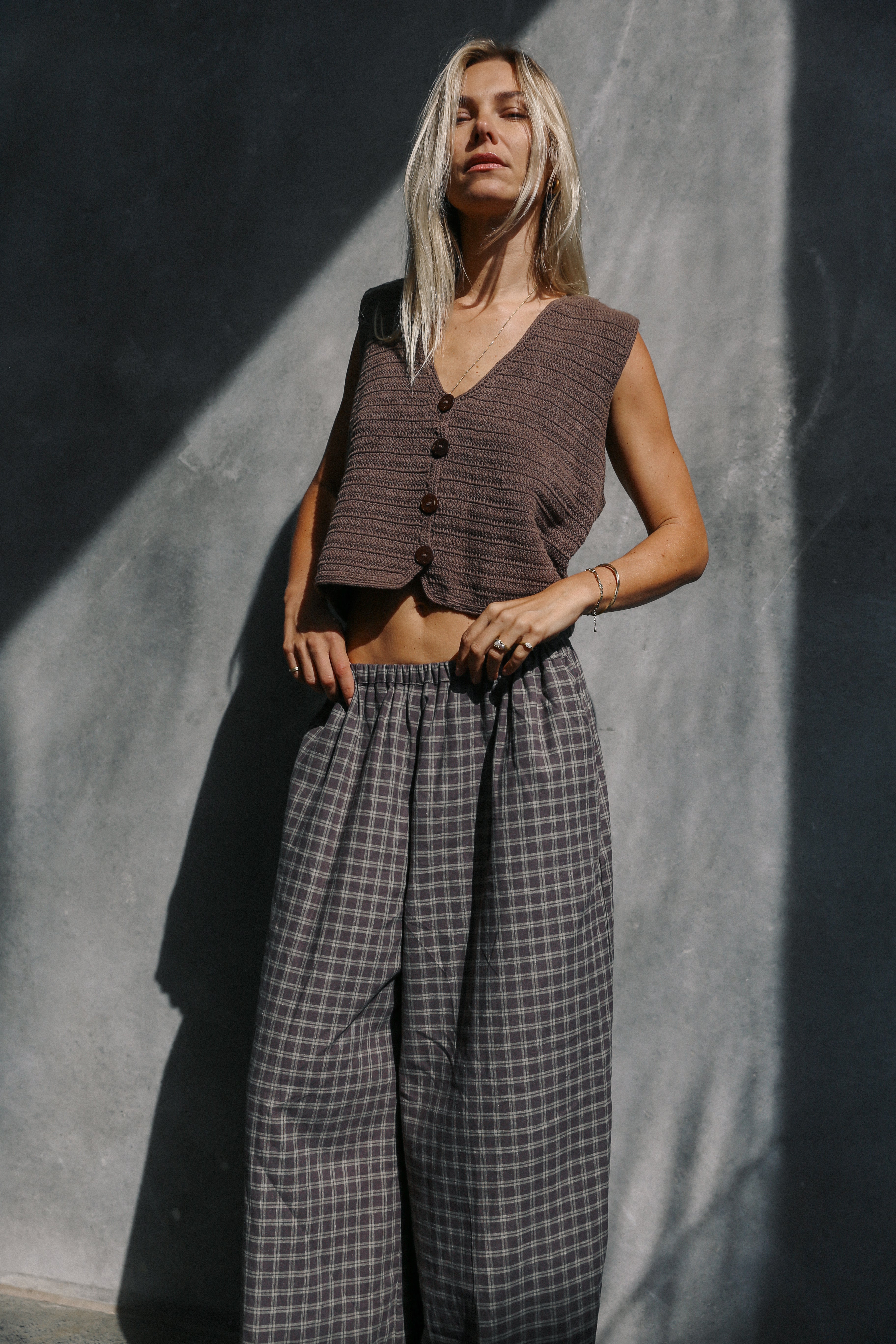 Scarlet Crochet Vest - Chocolate | The Bare Road