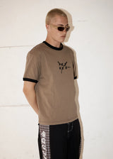 Stem Boxy Ringer Tee _ Vintage Fossil | Afends