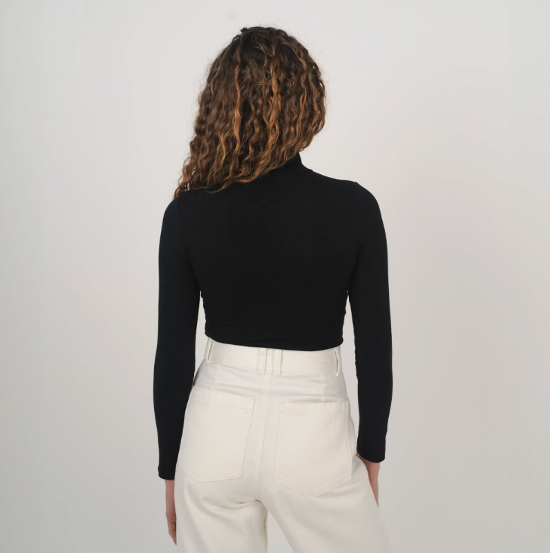 Stretch Mock Neck Skivvy | Hemp Clothing Australia
