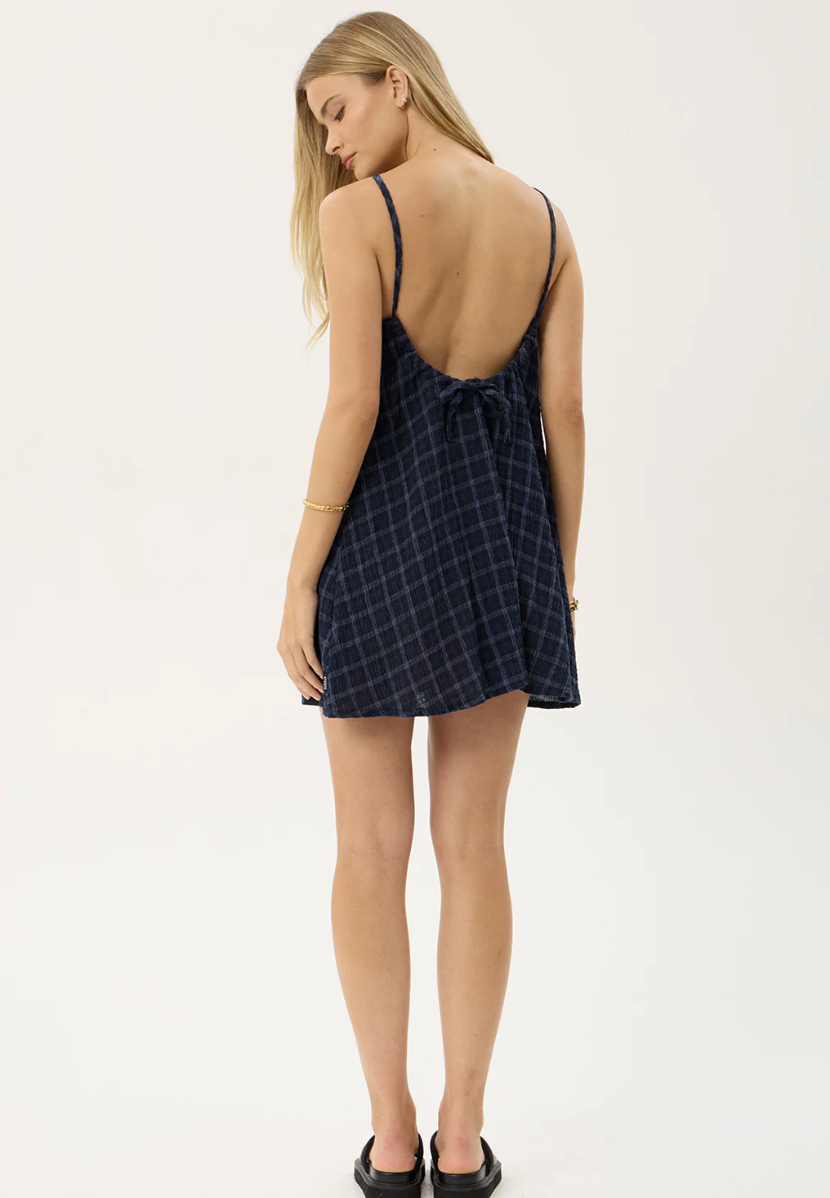 Sammy Seersucker Mini Dress - Midnight | Afends
