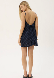 Sammy Seersucker Mini Dress - Midnight | Afends