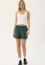 Reverb Seersucker Short - Pine | Afends
