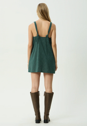 Inka Seersucker Mini Dress - Pine | Afends