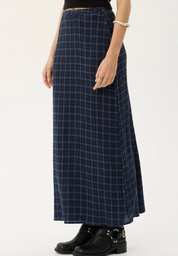 Lita Seersucker Maxi Skirt - Midnight | Afends