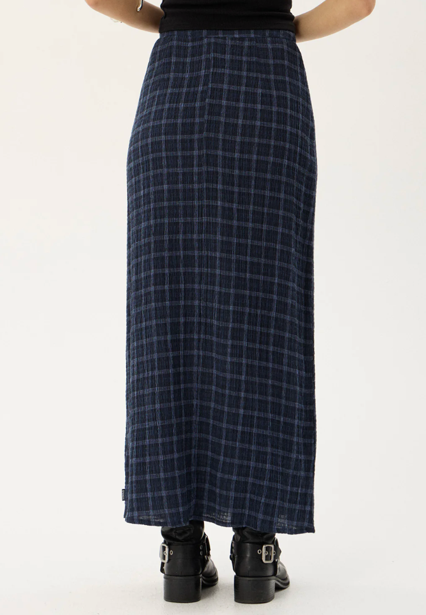 Lita Seersucker Maxi Skirt - Midnight | Afends