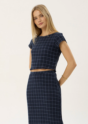 Darcy Seersucker Top - Thea Midnight | Afends