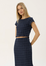 Darcy Seersucker Top - Thea Midnight | Afends