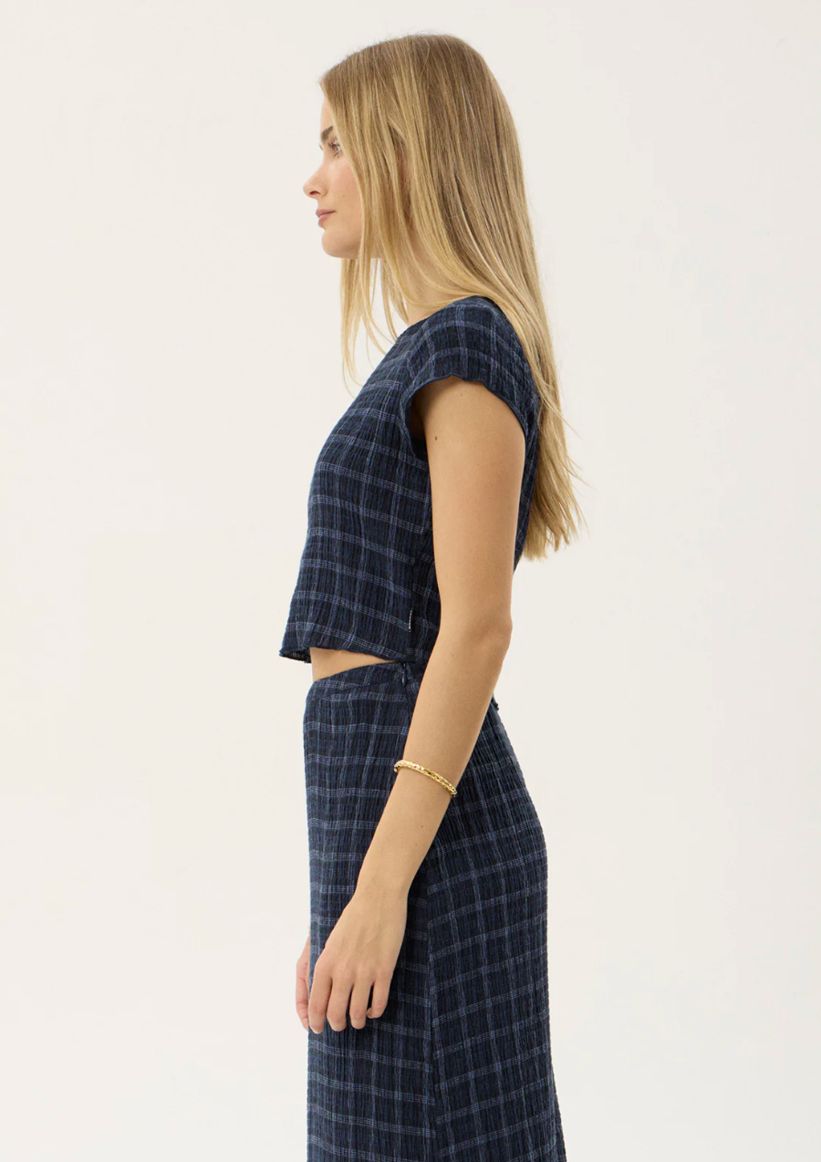 Darcy Seersucker Top - Thea Midnight | Afends