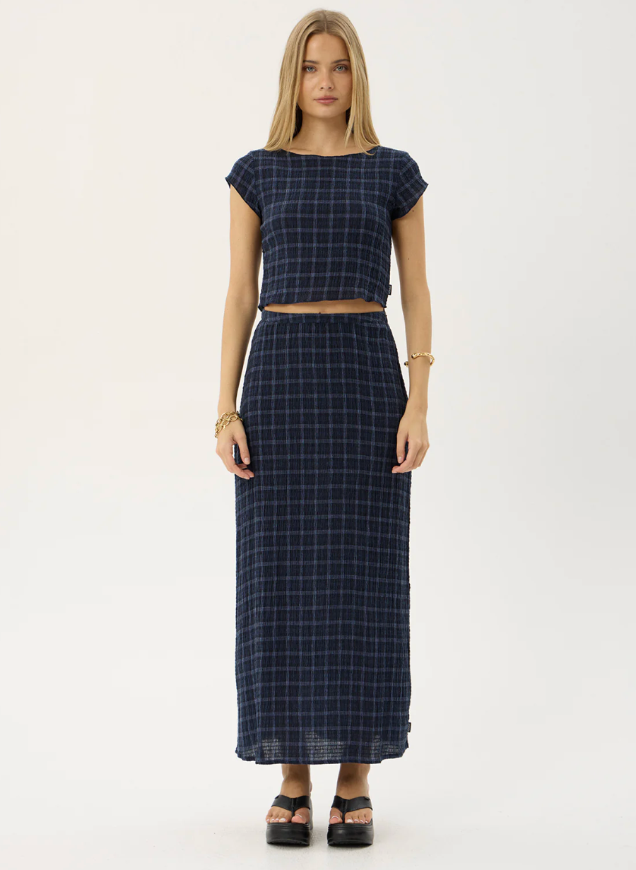 Darcy Seersucker Top - Thea Midnight | Afends