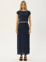 Darcy Seersucker Top - Thea Midnight | Afends