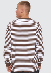 Primitive Stripe Oversize Crop Long Sleeve Tee