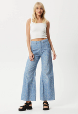 Gigi Organic Denim Flared Jean - Arctic | Afends