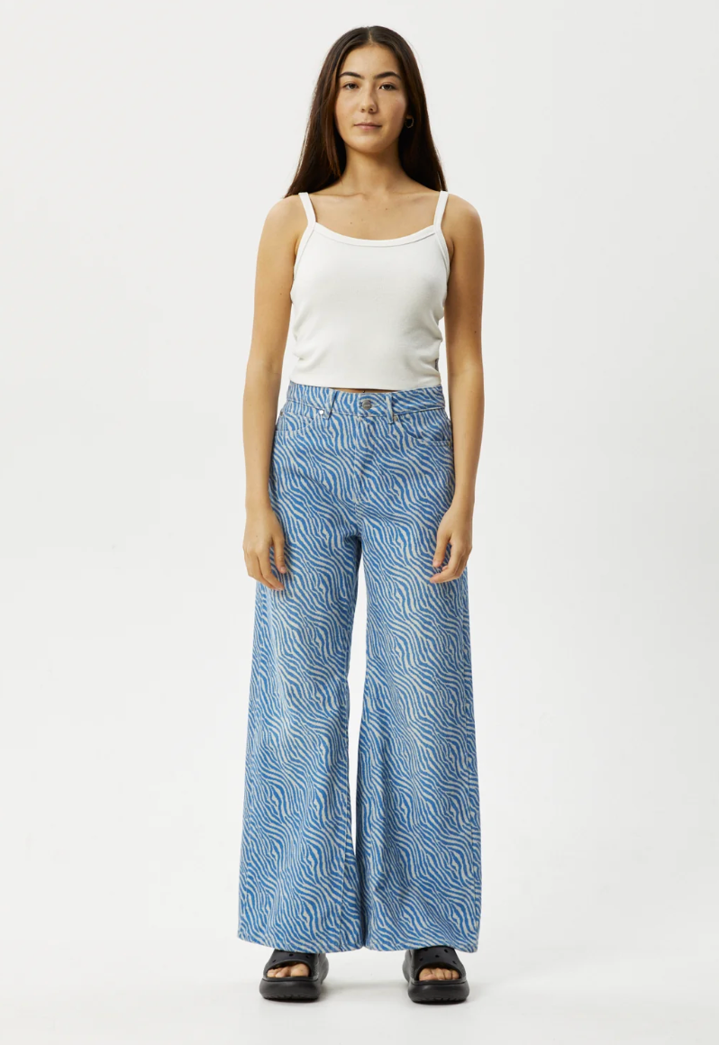 Gigi Organic Denim Flared Jean - Arctic | Afends