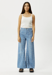 Gigi Organic Denim Flared Jean - Arctic | Afends