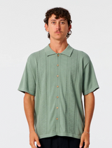 Trader Knit Shirt - Dusty Green | The Critical Slide Society