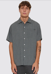 Split Decision Short Sleeve Shirt - Petrol | Thrills Co