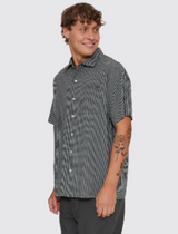 Split Decision Short Sleeve Shirt - Petrol | Thrills Co