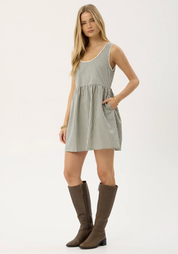 Jesse Vice Recycled Mini Dress - Alpine Check | Afends