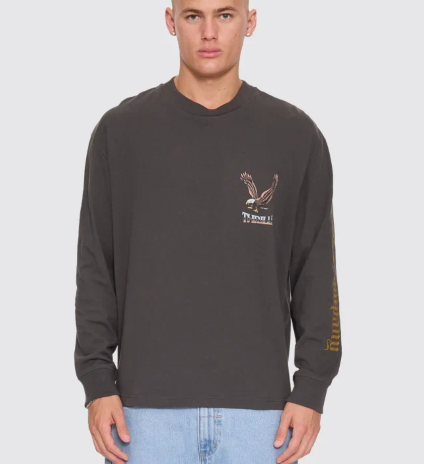 Seen & Heard Oversize Long Sleeve Tee - Merch Black | Thrills Co
