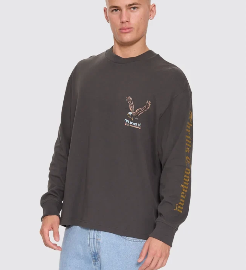 Seen & Heard Oversize Long Sleeve Tee - Merch Black | Thrills Co